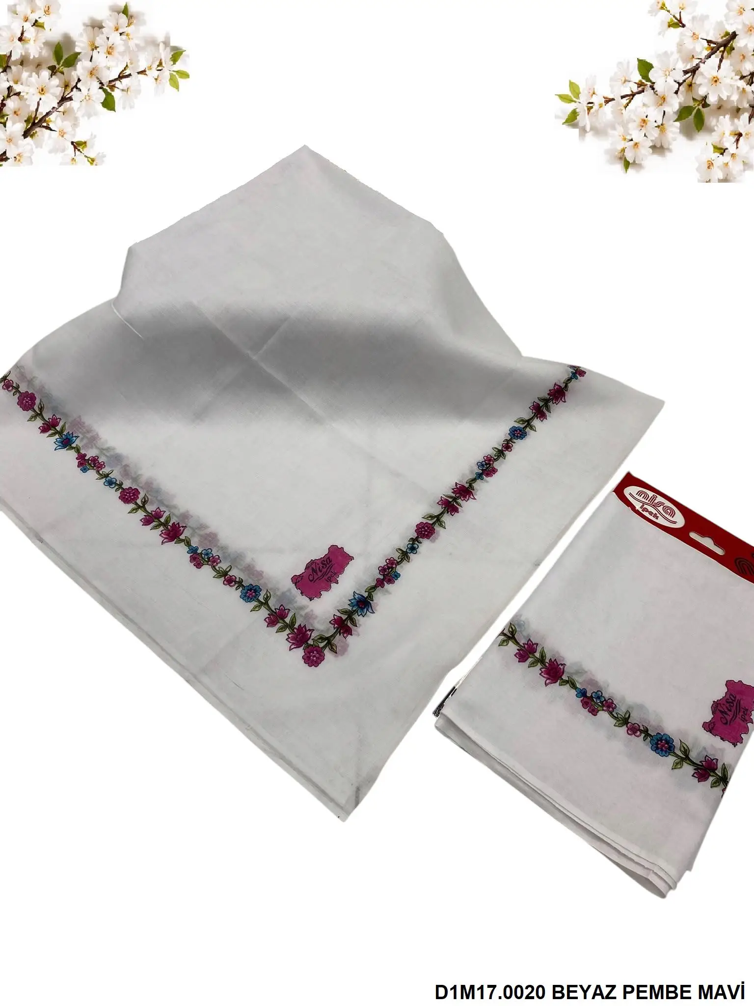 90 CM İÇİ BOŞ BEYAZ PEMBE MAVİ (D1M17)
