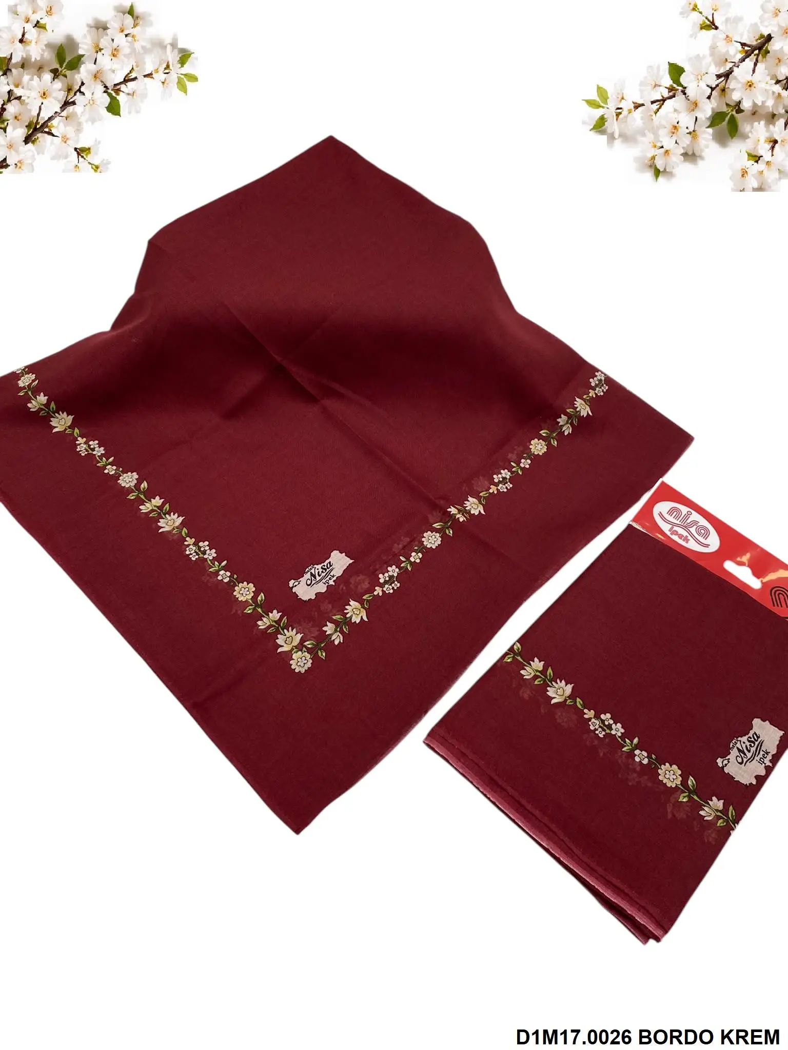 90 CM İÇİ BOŞ BORDO KREM (D1M17)