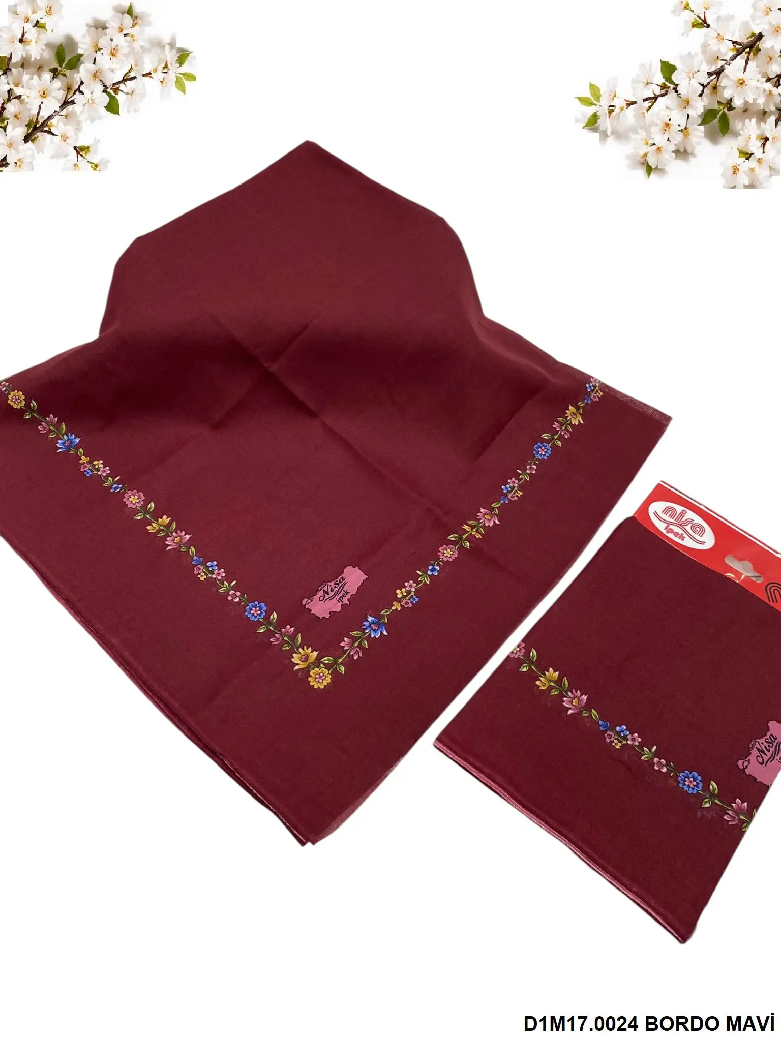 90 CM İÇİ BOŞ BORDO MAVİ (D1M17)
