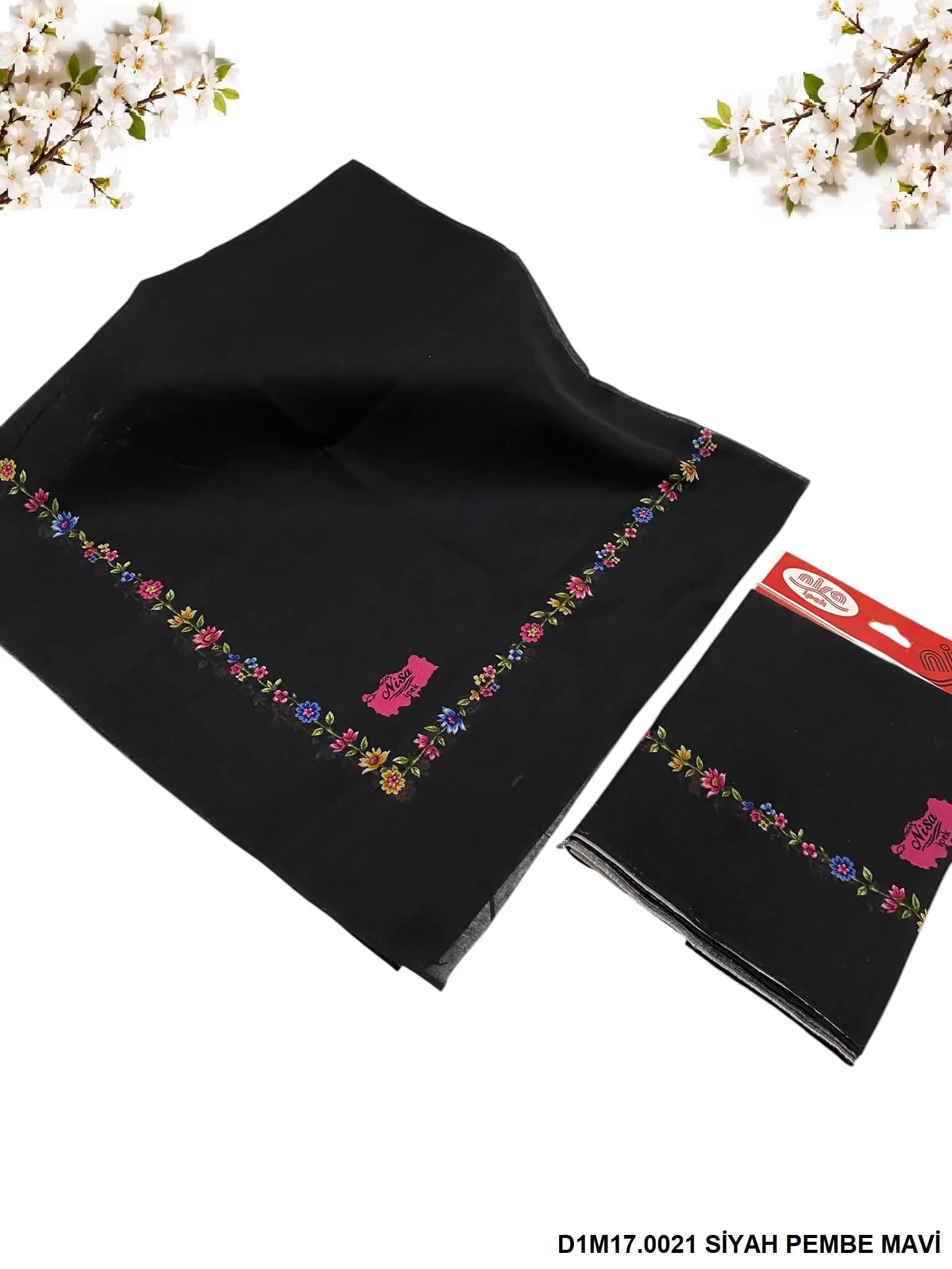 90 CM İÇİ BOŞ SİYAH PEMBE MAVİ (D1M17)