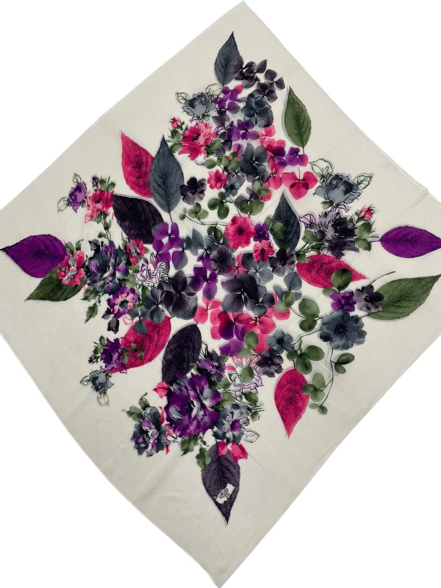 DESENLİ OYALIK 100 CM KREM MOR (B2M1)