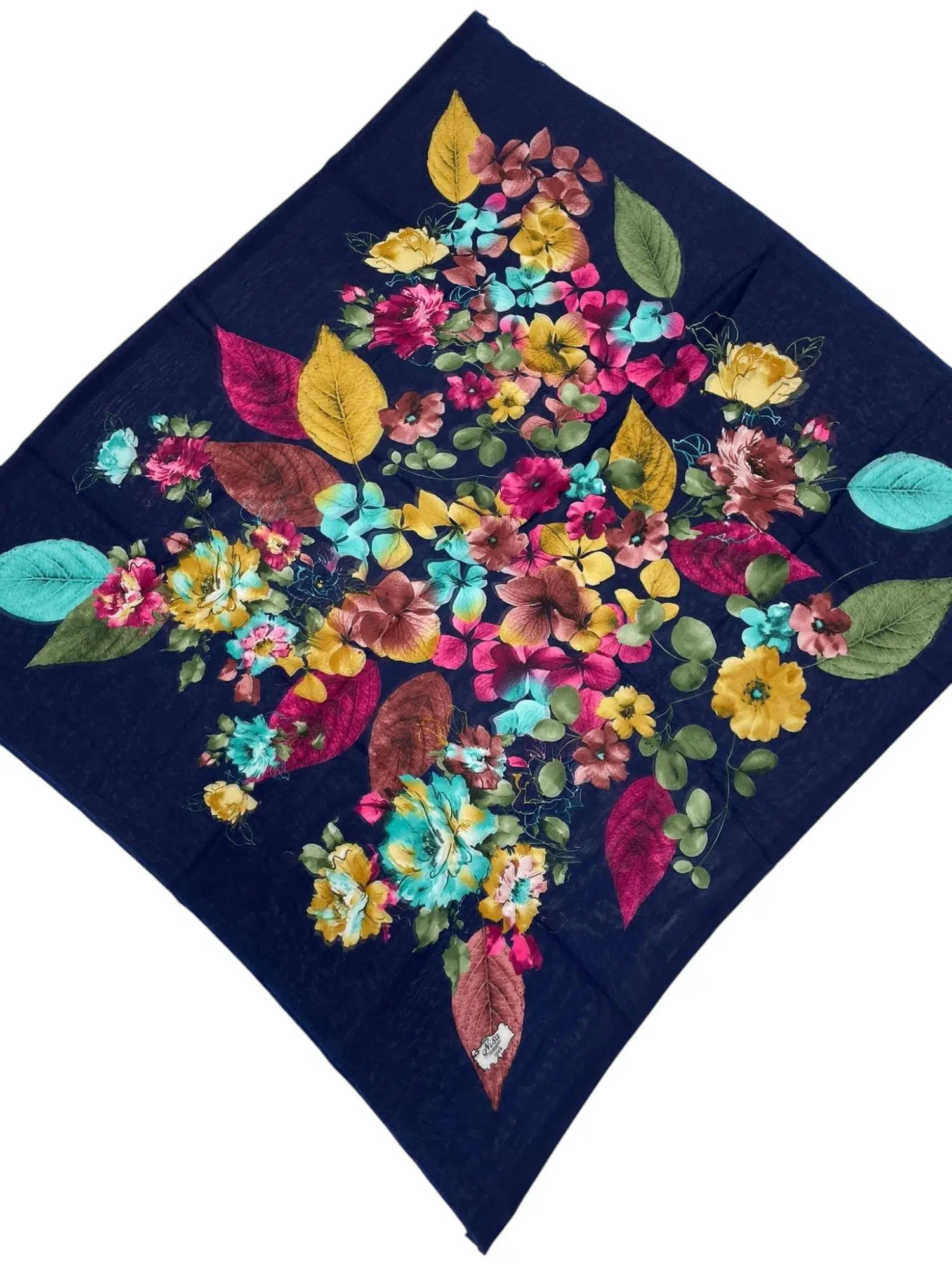 DESENLİ OYALIK 100 CM LACİVERT (B2M1)