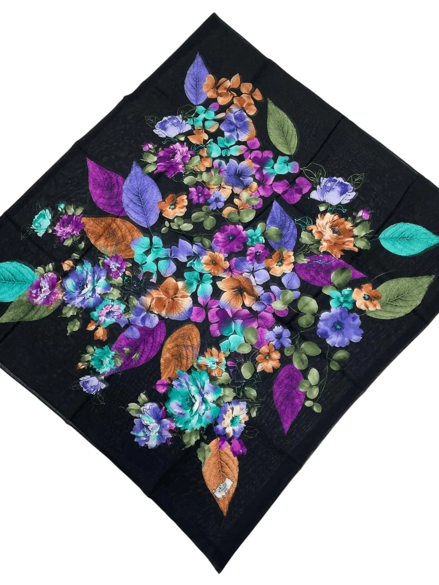 DESENLİ OYALIK 100 CM SİYAH KİREMİT MOR (B2M1)