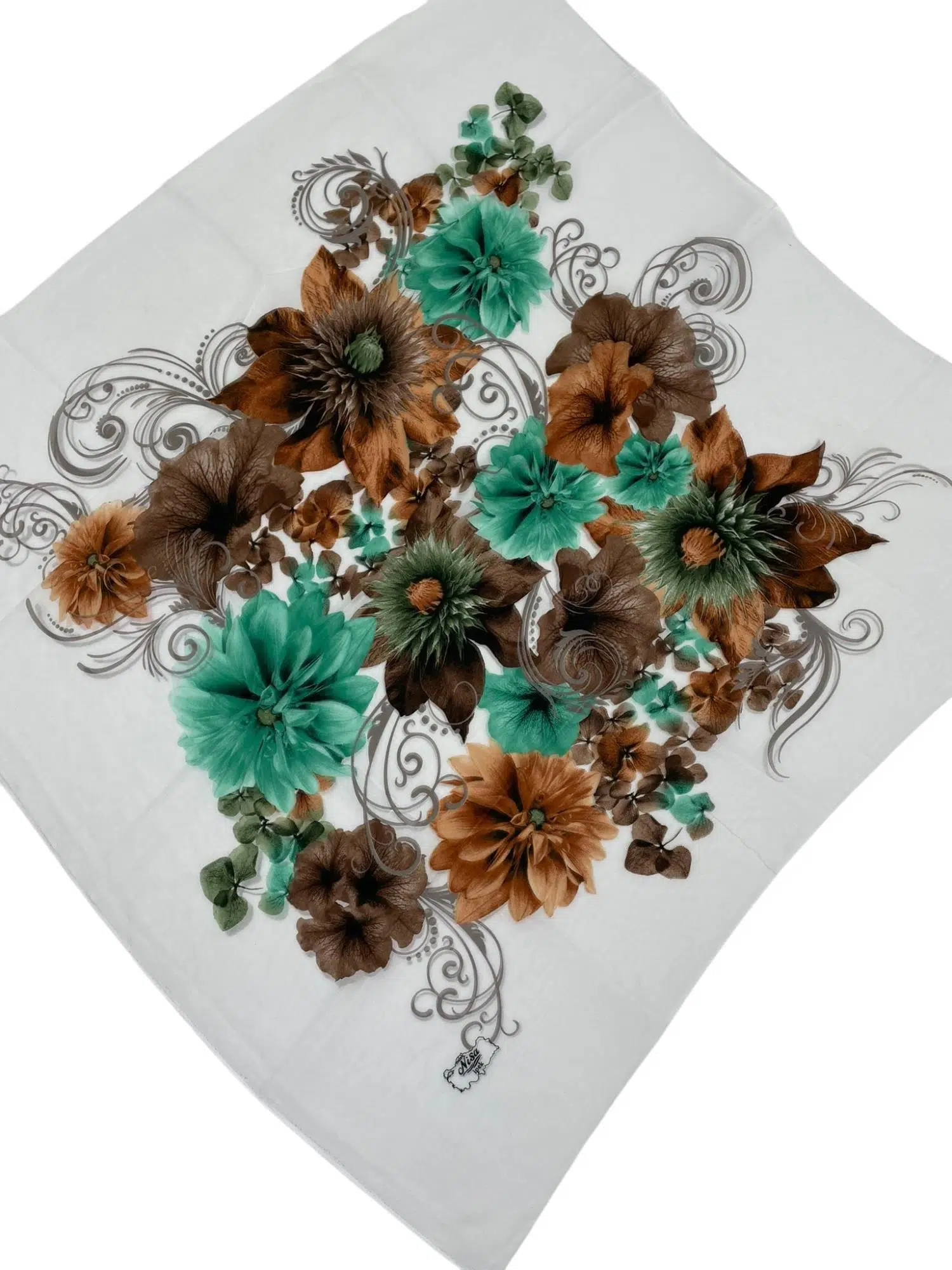 DESENLİ OYALIK BEYAZ MİNT KAHVE (B1M2)