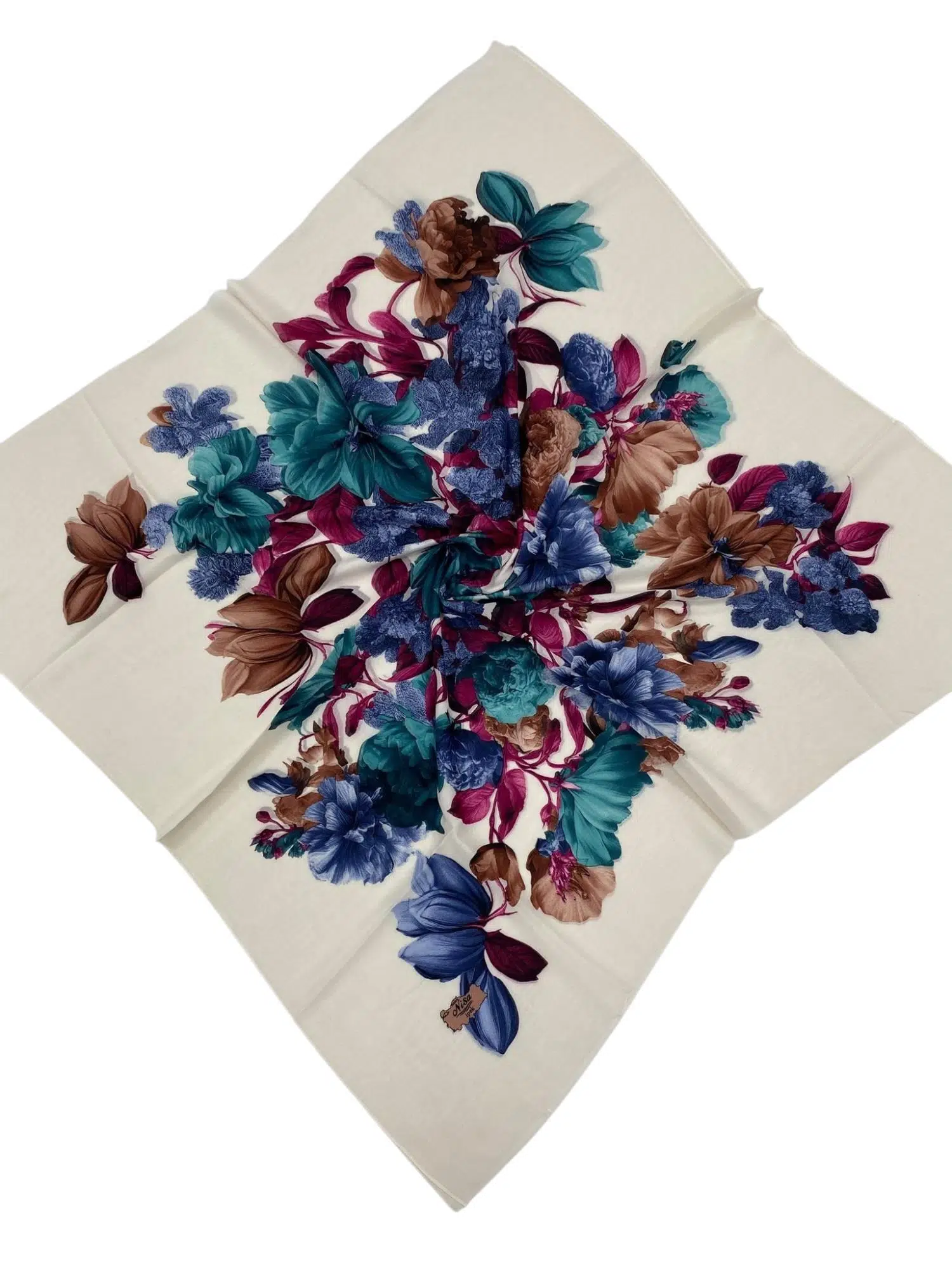 DESENLİ OYALIK KREM İNDİGO (B4M7)