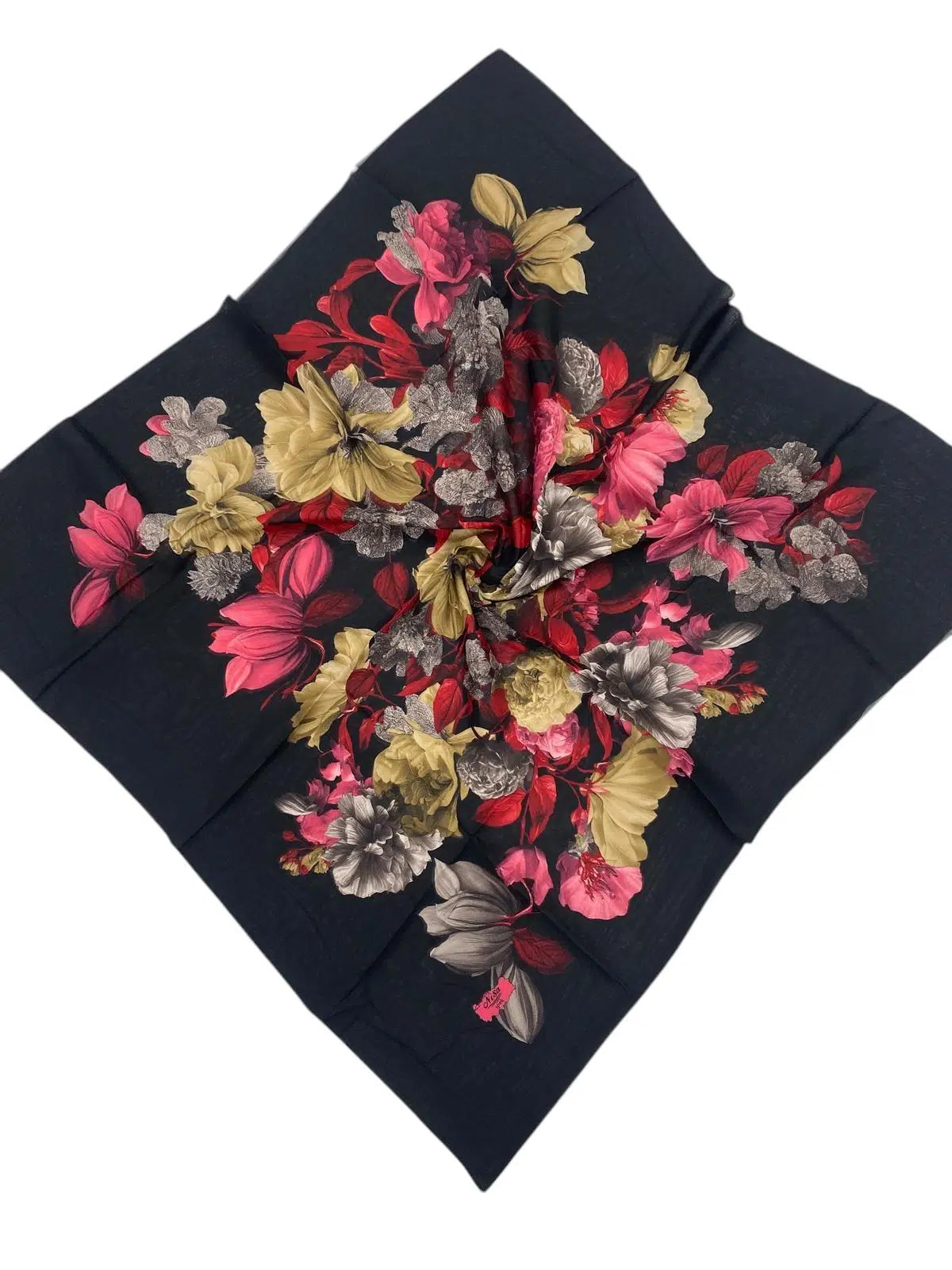 DESENLİ OYALIK SİYAH KIRMIZI PEMBE (B4M7)