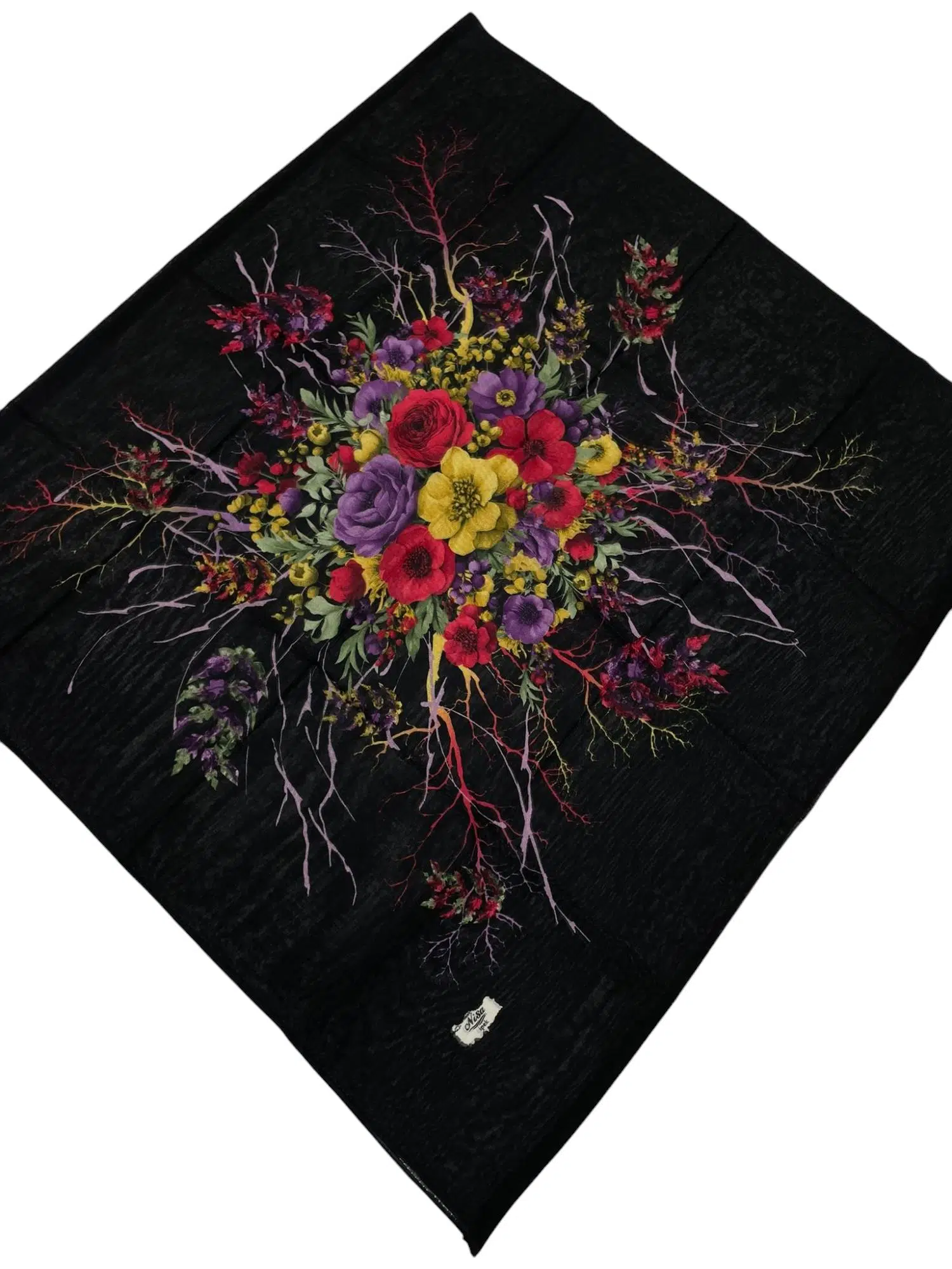 DESENLİ OYALIK SİYAH MOR (B2M4)