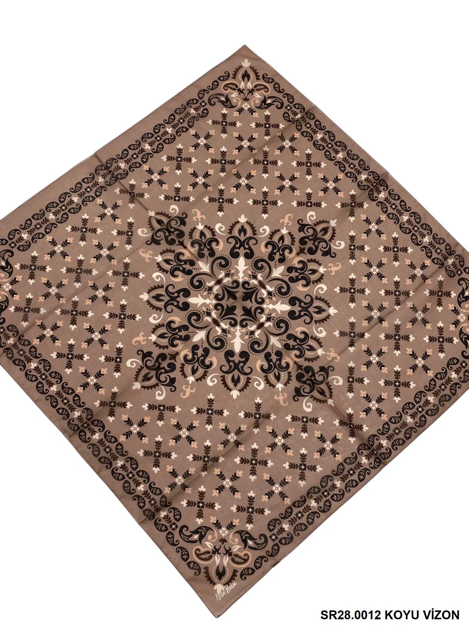RETRO SOFT EŞARP KOYU VİZON (SR28)