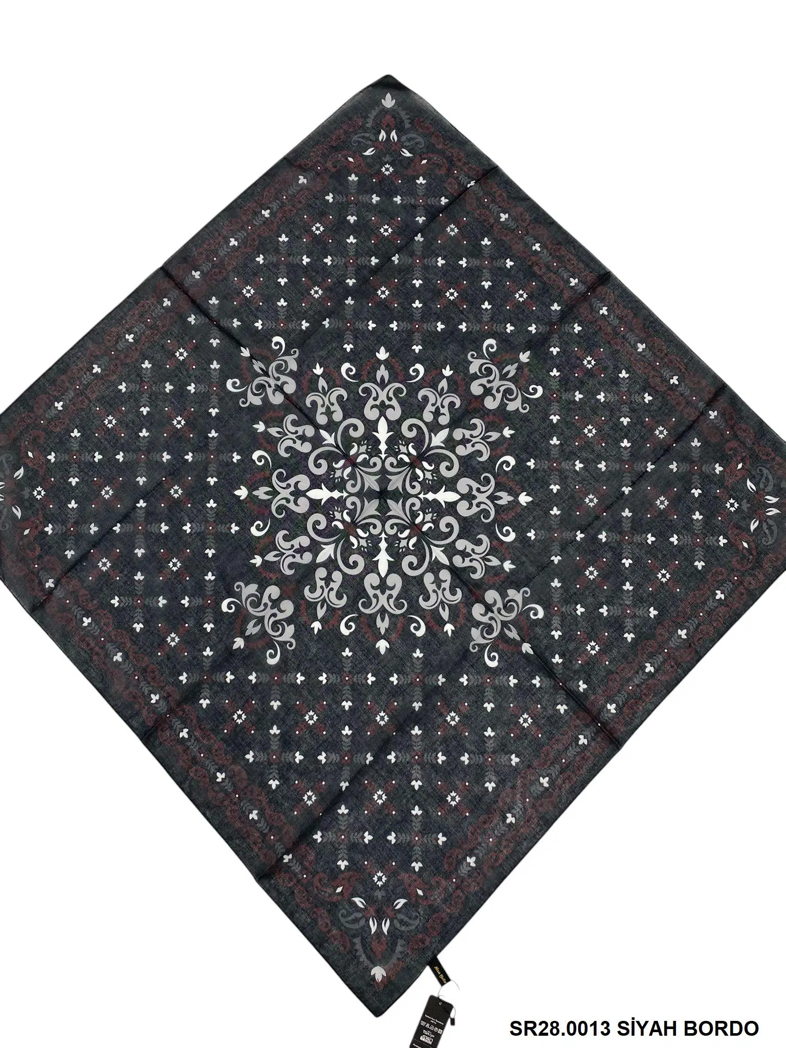 RETRO SOFT EŞARP SİYAH BORDO (SR28)
