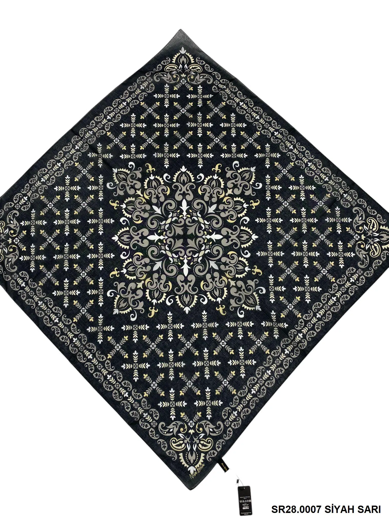 RETRO SOFT EŞARP SİYAH SARI (SR28)